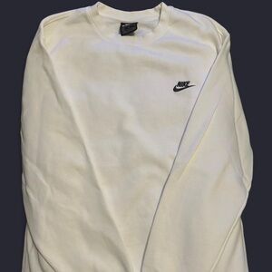 Nike White Fleece Pullover